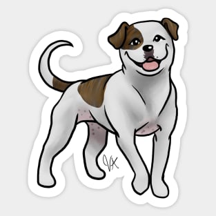 American Bulldog - White and Brindle Sticker